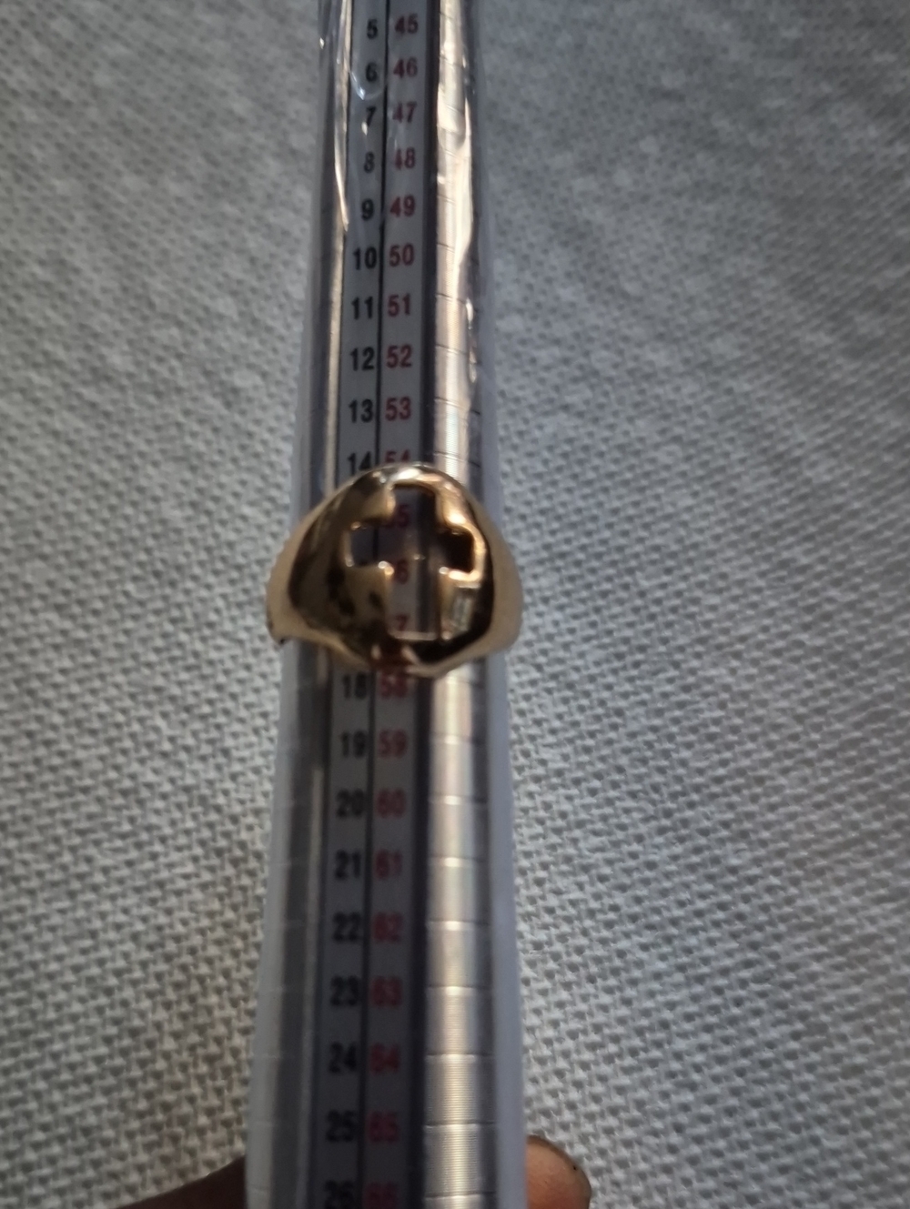 Polished Gold-Tone Sculptural Women's Ring